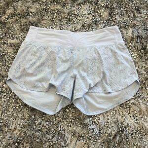 Lululemon Athletica Light Gray and purple Shorts